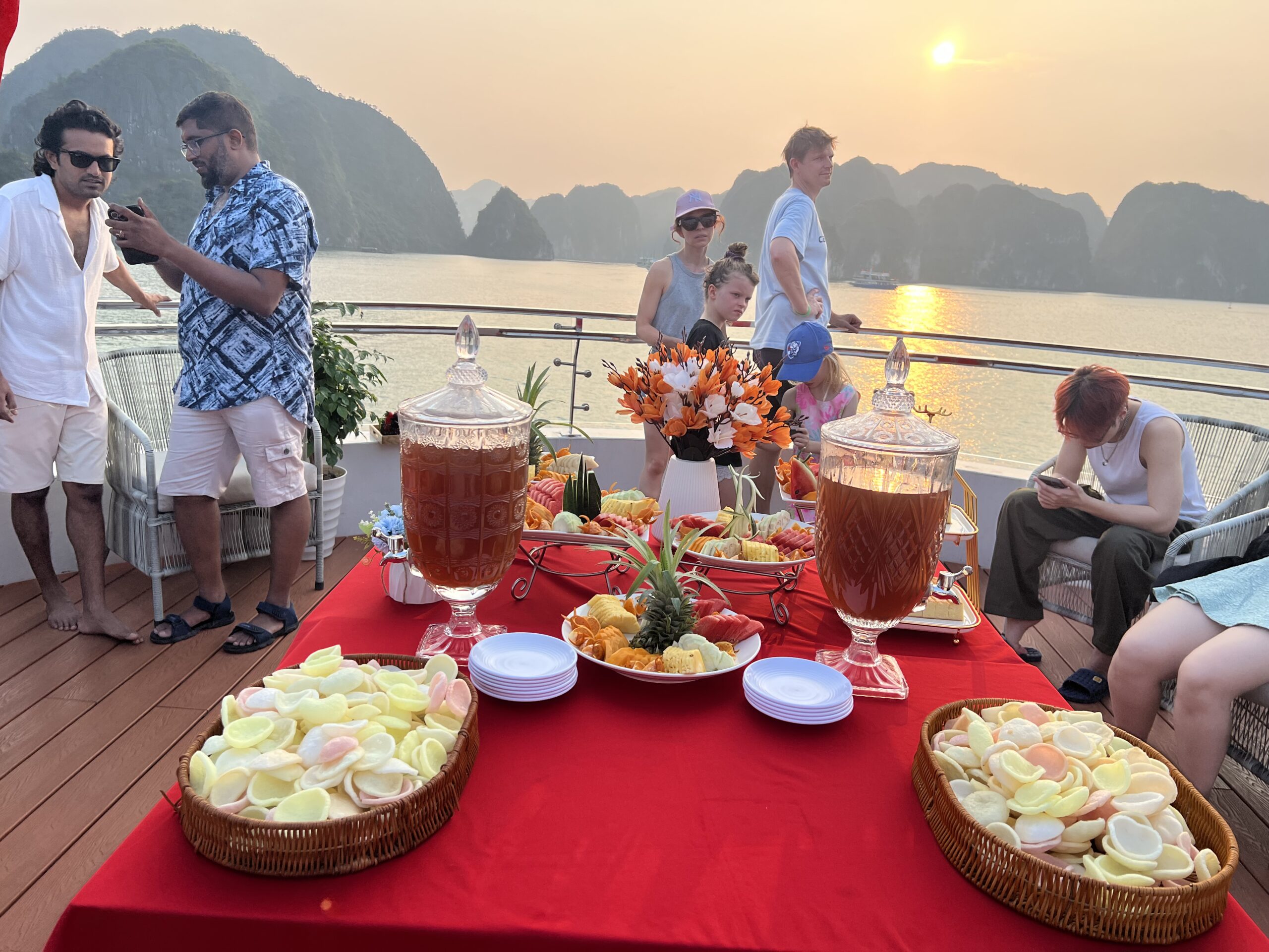 Afternoon tea party on a cruise ship