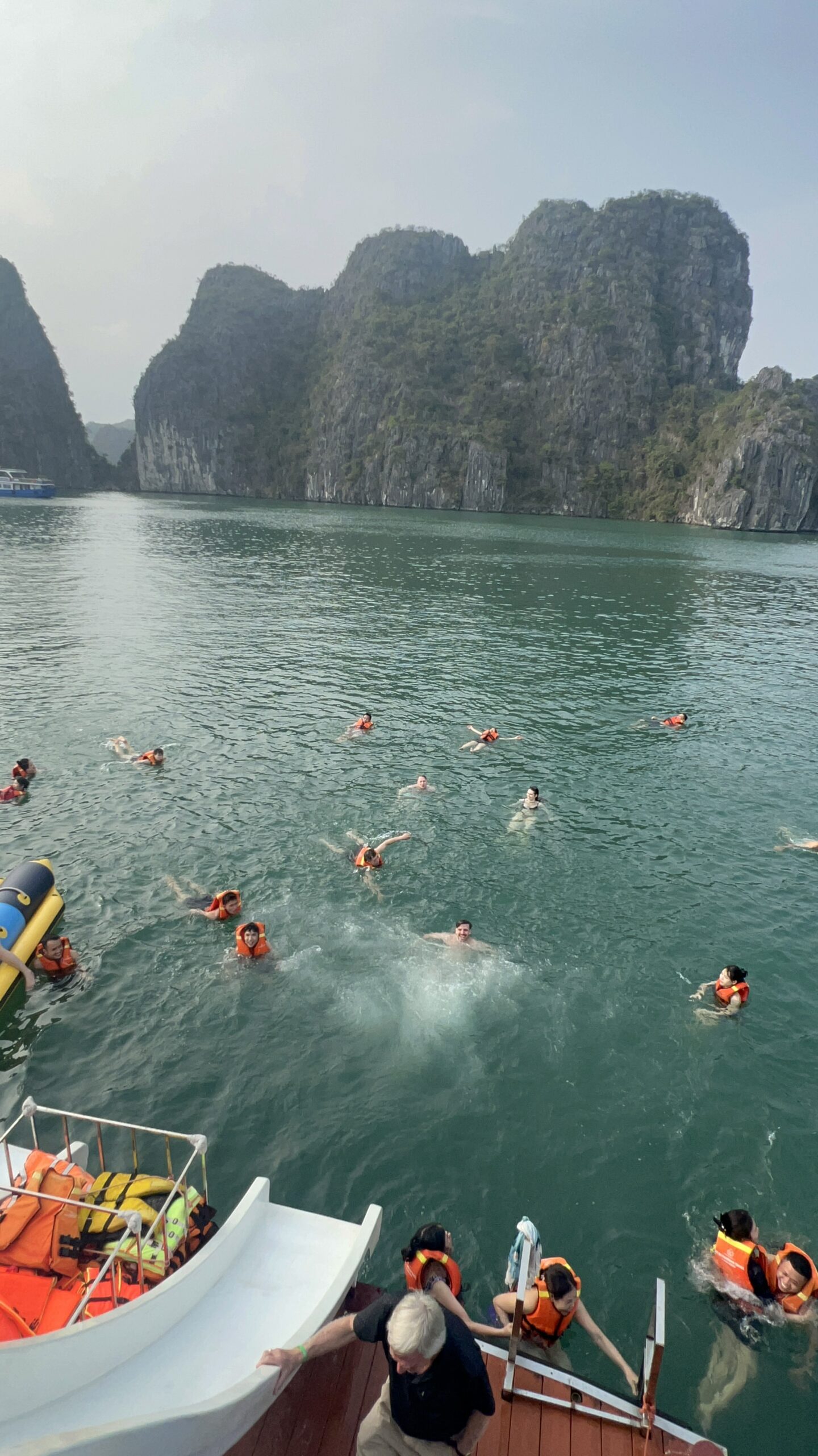 Waterslide on the boat